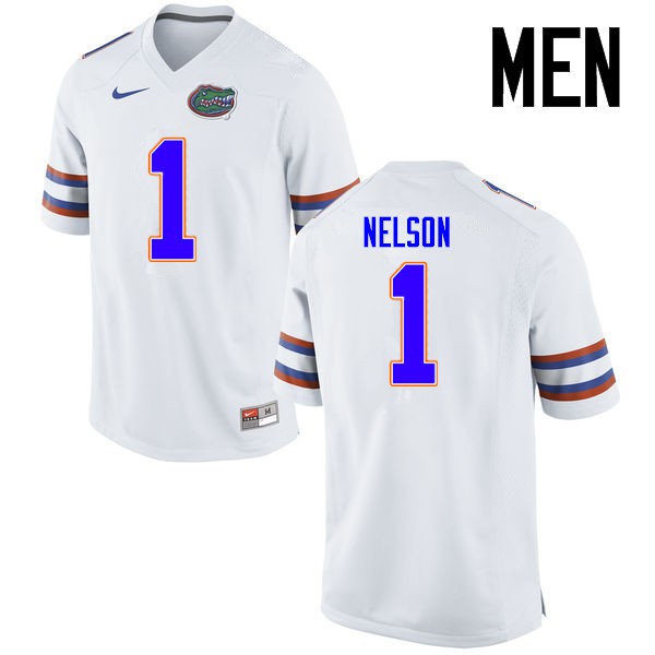 Florida Gators Men #1 Reggie Nelson College Football Jerseys White